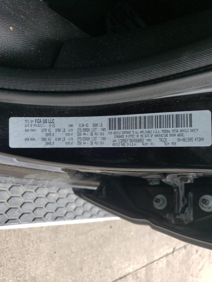Photo 10 from auction – 2019 RAM 1500 BIG H with VIN 1C6RREFT6KN568052