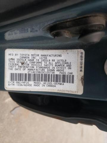 Photo 10 from auction – 1995 TOYOTA COROLLA LE with VIN 2T1AE09B2SC105738
