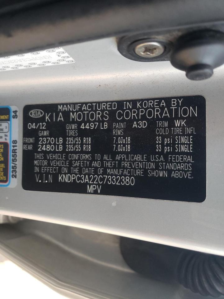 Photo 10 from auction – 2012 KIA SPORTAGE E with VIN KNDPC3A22C7332380