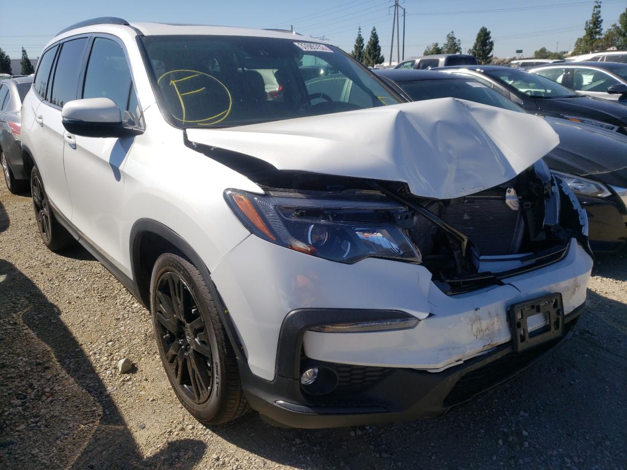 HONDA PILOT SE 2021 with VIN 5FNYF5H29MB011932 - Photo from auction