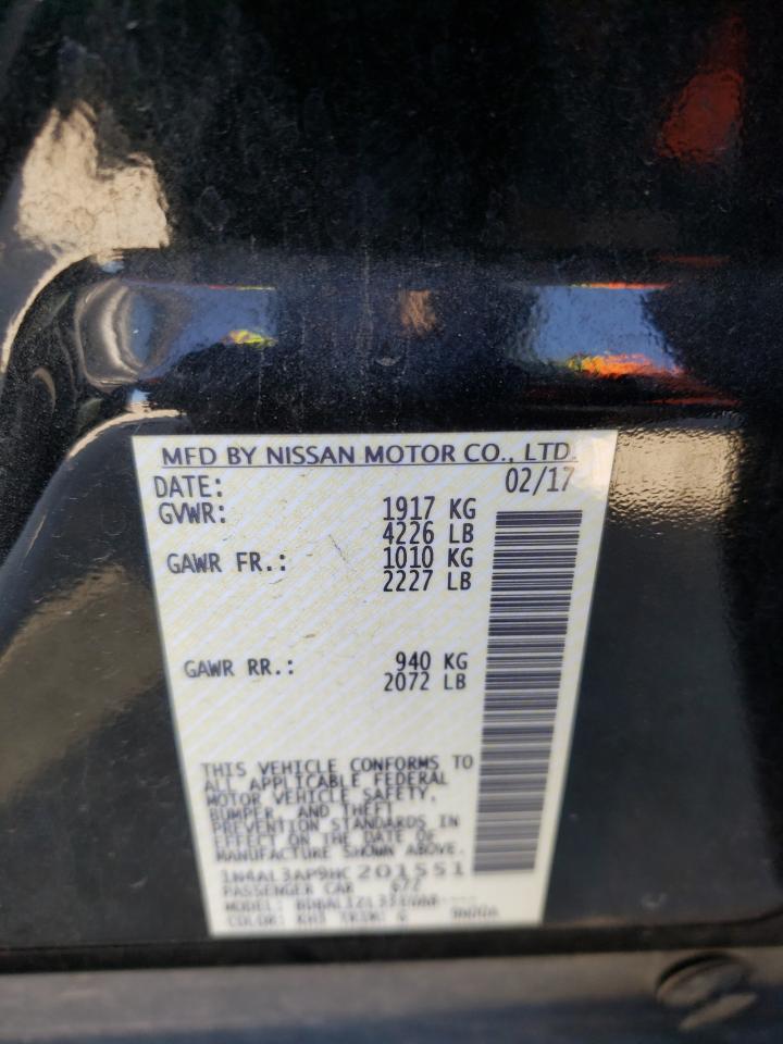 Photo 10 from auction – 2017 NISSAN ALTIMA 2.5 with VIN 1N4AL3AP9HC201551