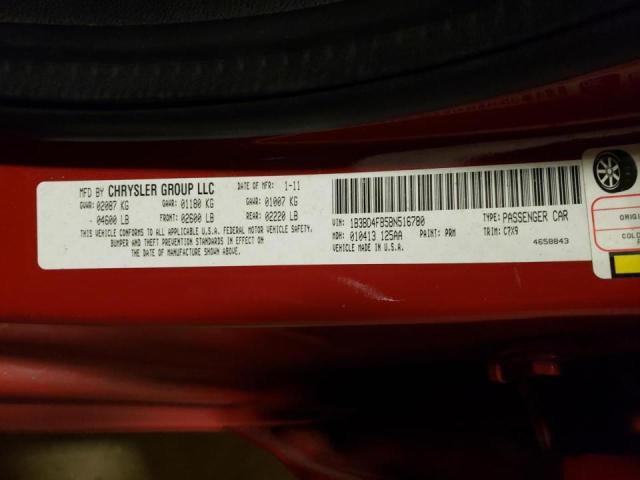 Photo 10 from auction – 2011 DODGE AVENGER EX with VIN 1B3BD4FB5BN516780