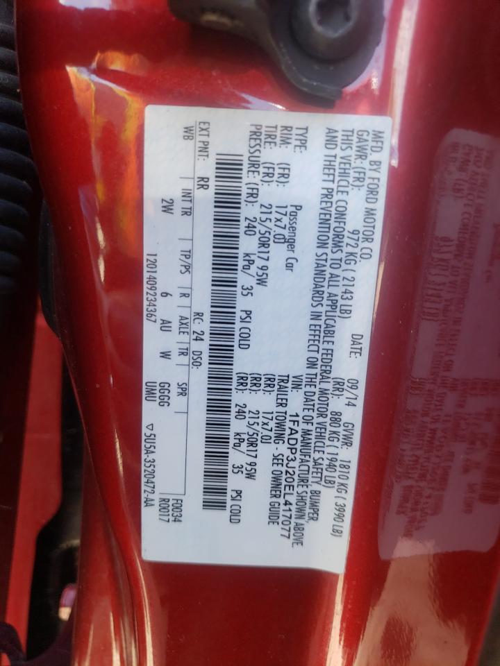 Photo 10 from auction – 2014 FORD FOCUS TITA with VIN 1FADP3J20EL417077