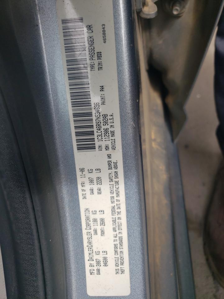 Photo 10 from auction – 2007 CHRYSLER SEBRING with VIN 1C3LC46R97N534696