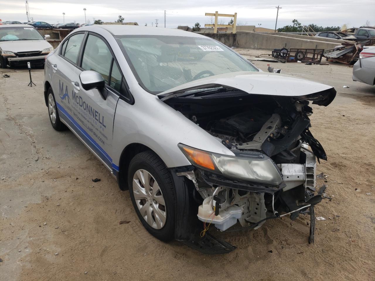 HONDA CIVIC LX 2012 with VIN 19XFB2F51CE079452 - Photo from auction