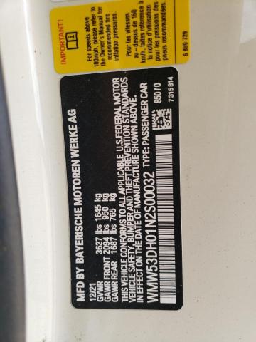 Zdjęcie 10 z aukcji – 2022 MINI COOPER S z VIN WMW53DH01N2S00032