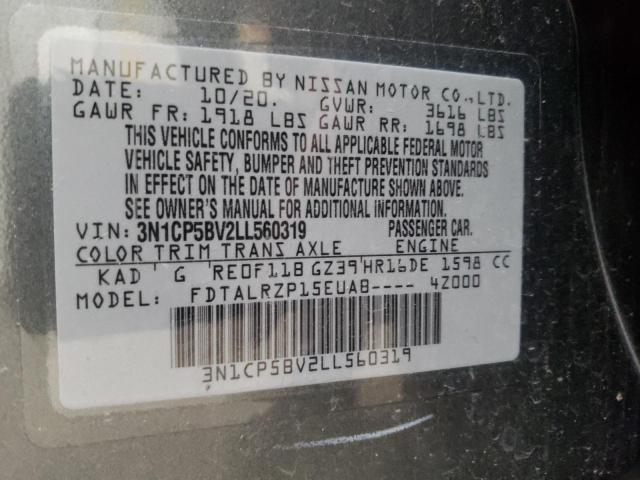 Photo 10 from auction – 2020 NISSAN KICKS S with VIN 3N1CP5BV2LL560319