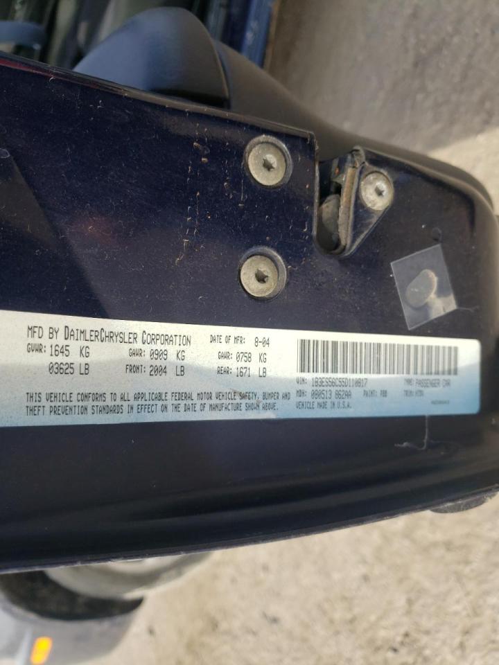Photo 10 from auction – 2005 DODGE NEON SXT with VIN 1B3ES56C55D110817