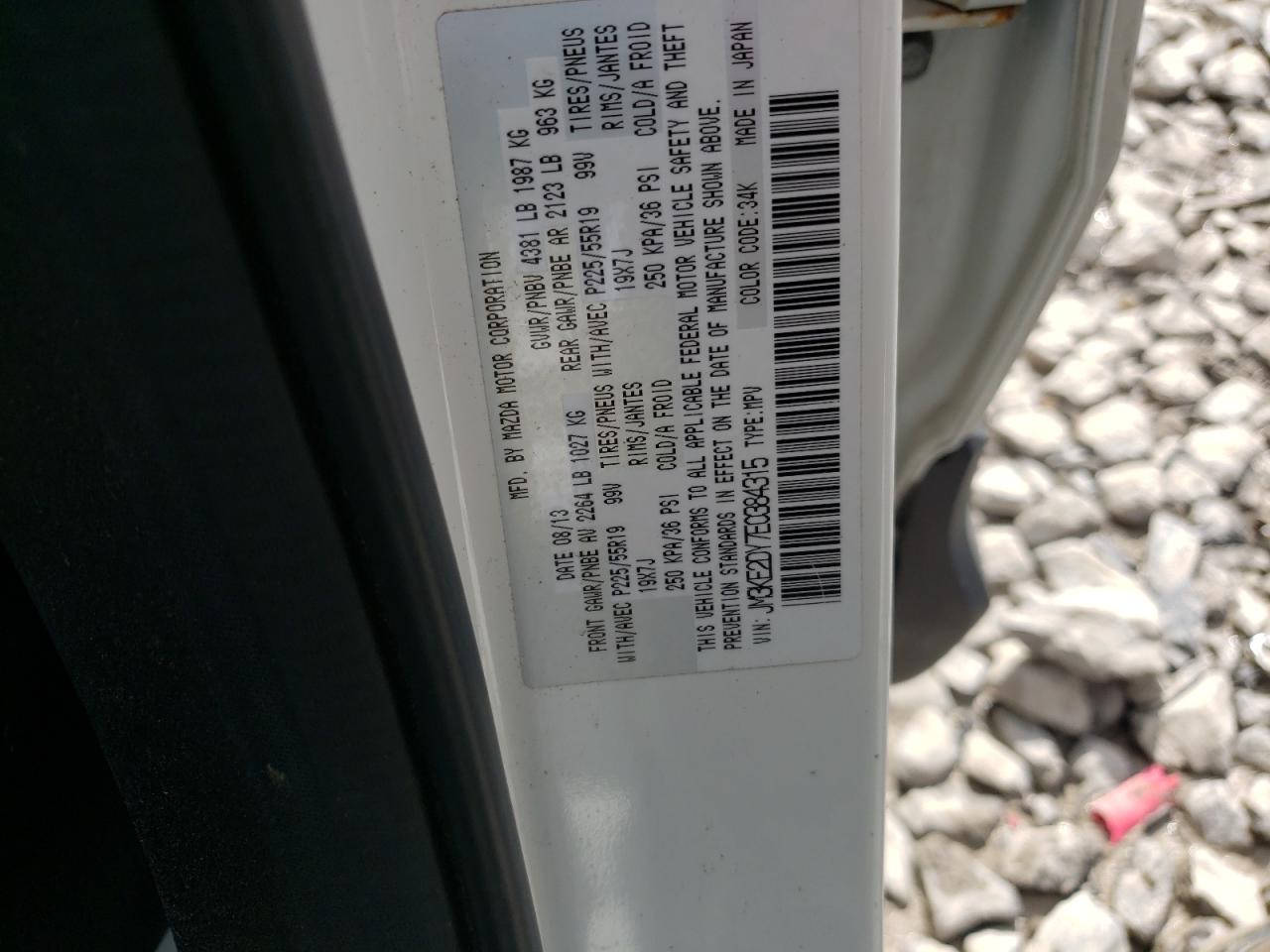 Photo 10 from auction – 2014 MAZDA CX-5 GT with VIN JM3KE2DY7E0384315