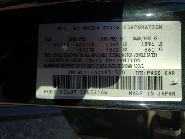 Photo 10 from auction – 2013 MAZDA SPEED 3 with VIN JM1BL1L46D1831300