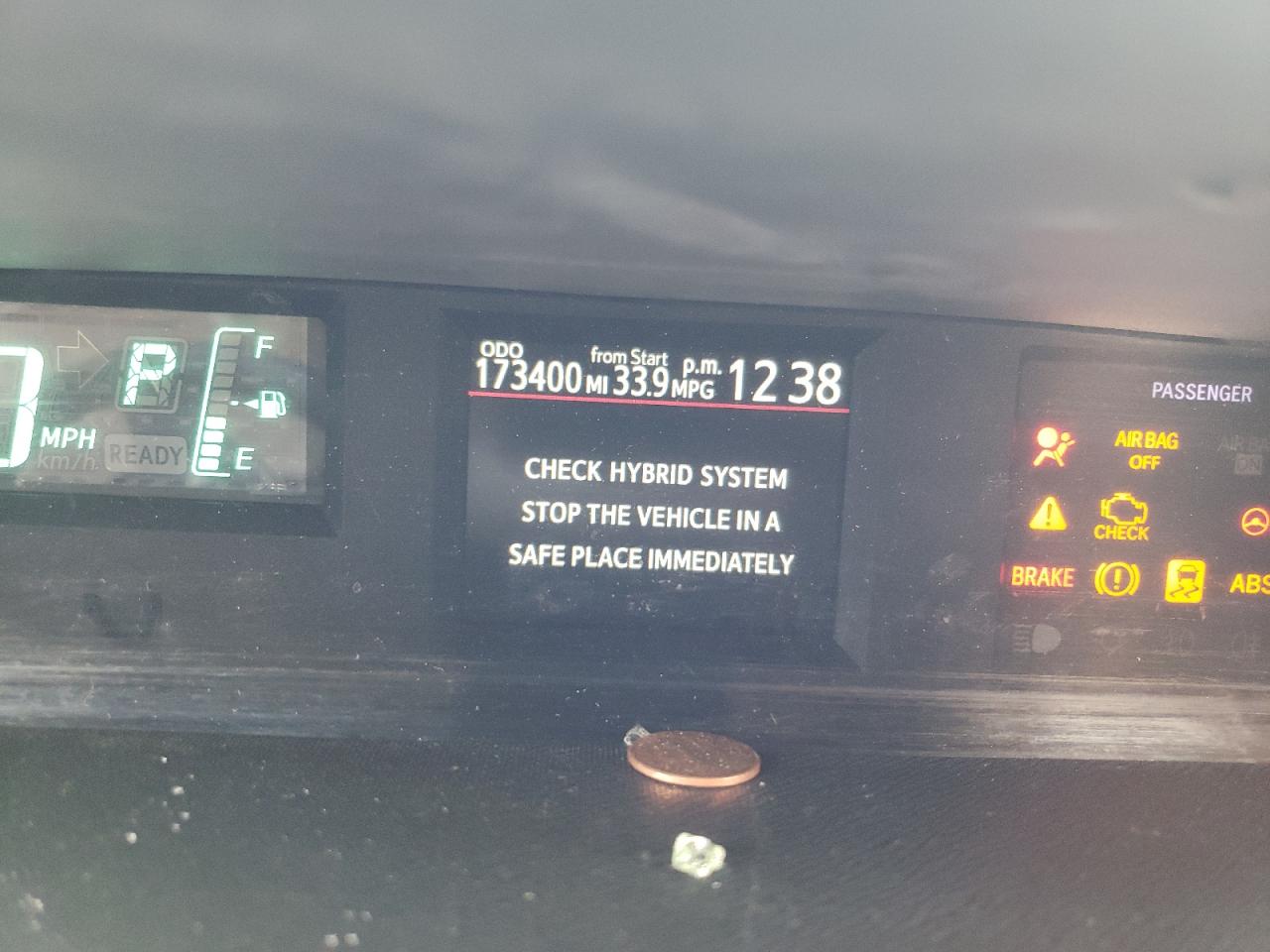 Photo 8 from auction – 2012 TOYOTA PRIUS C with VIN JTDKDTB38C1521052