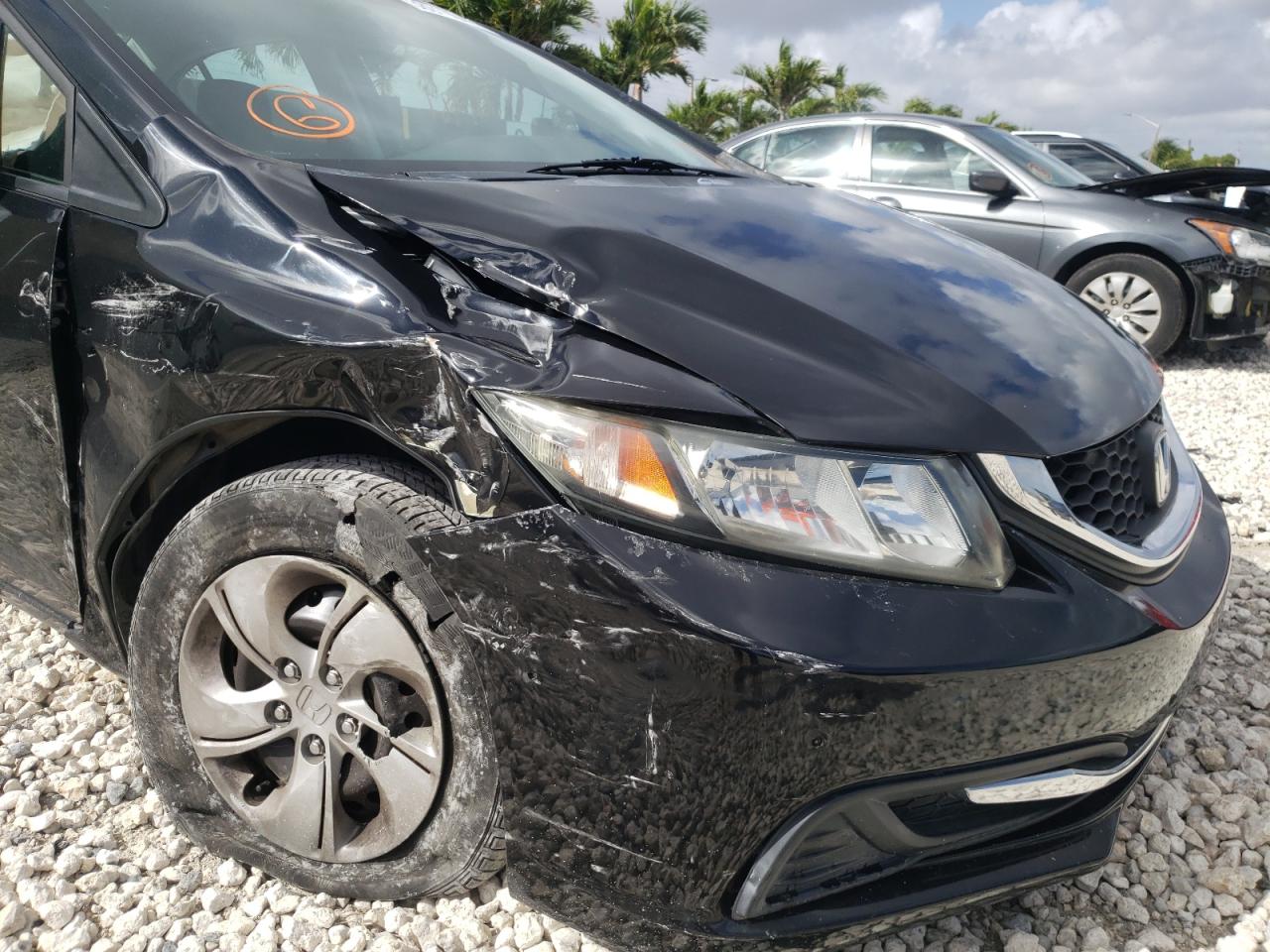 Photo 9 from auction – 2013 HONDA CIVIC LX with VIN 19XFB2F51DE066329