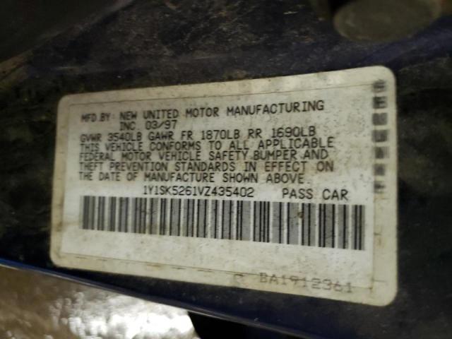 Photo 10 from auction – 1997 GEO PRIZM with VIN 1Y1SK5261VZ435402