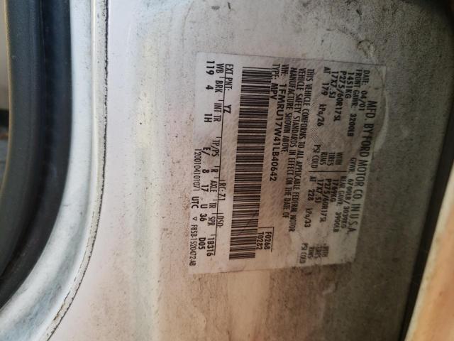 Photo 10 from auction – 2001 FORD EXPEDITION with VIN 1FMRU17W41LB40642