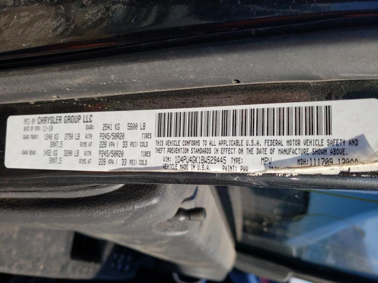Photo 10 from auction – 2011 DODGE NITRO HEAT with VIN 1D4PU4GK1BW529445