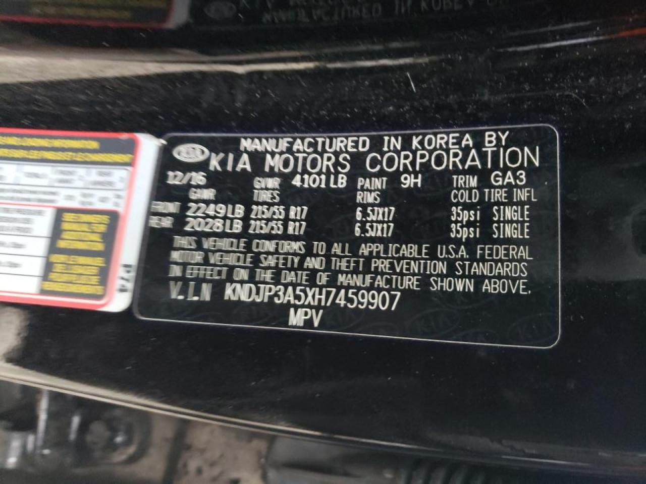 Photo 10 from auction – 2017 KIA SOUL + with VIN KNDJP3A5XH7459907