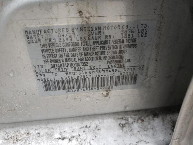 Photo 8 from auction – 2019 NISSAN SENTRA S with VIN 3N1AB7AP1KY347352