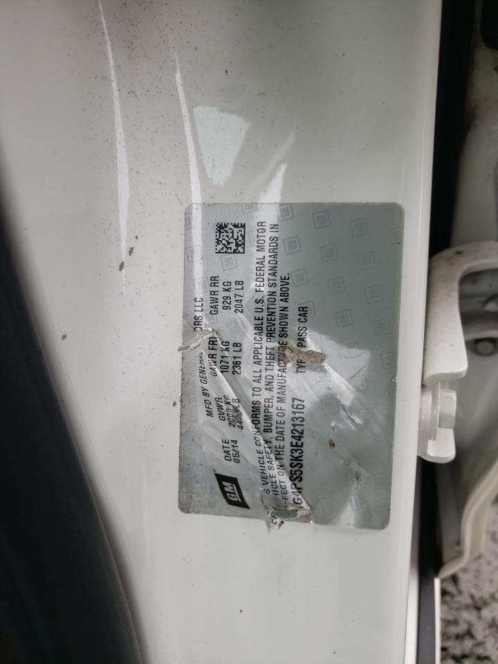 Photo 10 from auction – 2014 BUICK VERANO with VIN 1G4PS5SK3E4213167