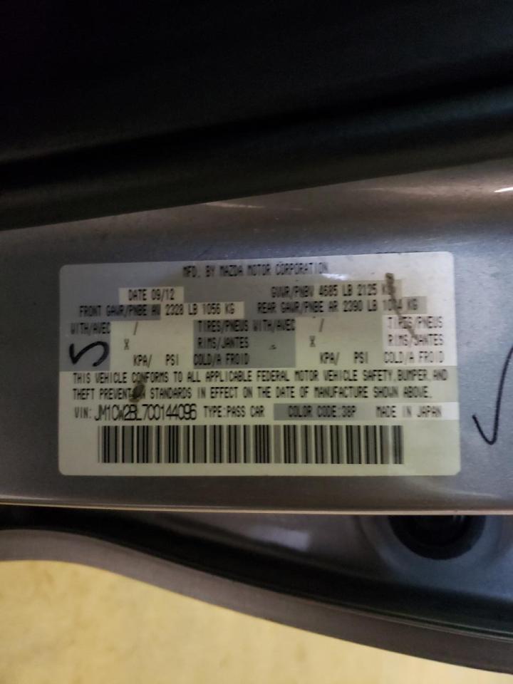 Photo 10 from auction – 2012 MAZDA 5 with VIN JM1CW2BL7C0144096