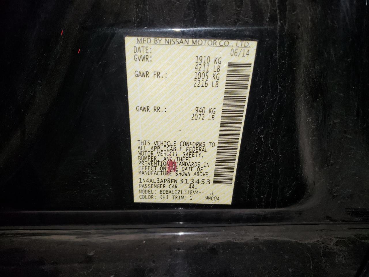 Photo 10 from auction – 2015 NISSAN ALTIMA 2.5 with VIN 1N4AL3AP8FN313453