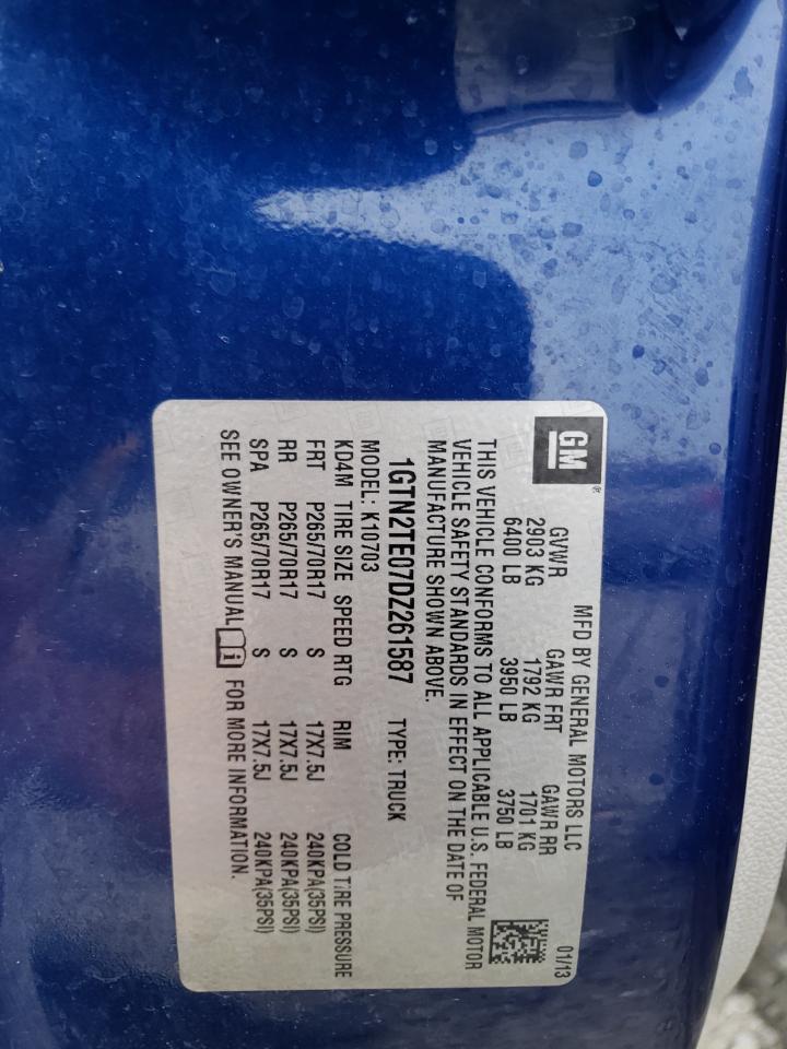 Photo 10 from auction – 2013 GMC SIERRA K15 with VIN 1GTN2TE07DZ261587