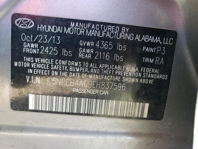 Photo 10 from auction – 2014 HYUNDAI SONATA GLS with VIN 5NPEB4AC9EH837596