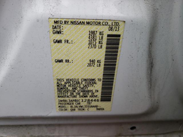 Photo 10 from auction – 2014 NISSAN ALTIMA 3.5 with VIN 1N4BL3AP8EC128446