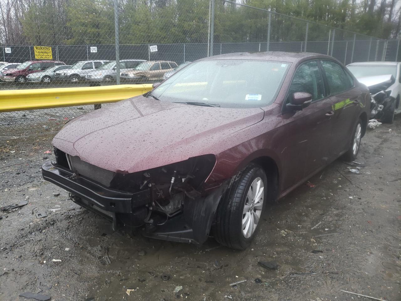 Photo 2 from auction – 2013 VOLKSWAGEN PASSAT S with VIN 1VWAP7A37DC124253