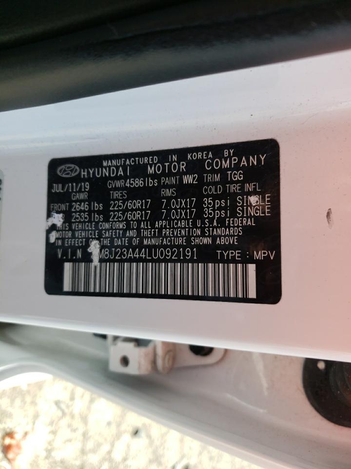Photo 10 from auction – 2020 HYUNDAI TUCSON SE with VIN KM8J23A44LU092191
