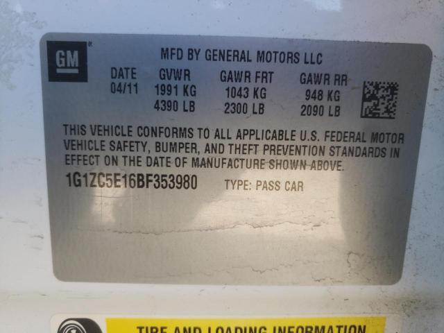 Photo 10 from auction – 2011 CHEVROLET MALIBU 1LT with VIN 1G1ZC5E16BF353980