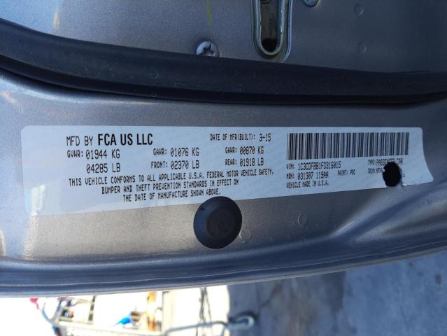 Photo 10 from auction – 2015 DODGE DART SXT with VIN 1C3CDFBB1FD316015