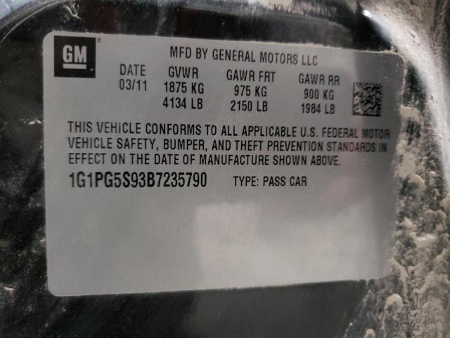 Photo 10 from auction – 2011 CHEVROLET CRUZE with VIN 1G1PG5S93B7235790