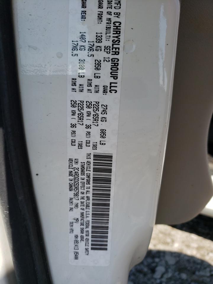 Photo 10 from auction – 2013 DODGE GRAND CARA with VIN 2C4RDGDG5DR579817