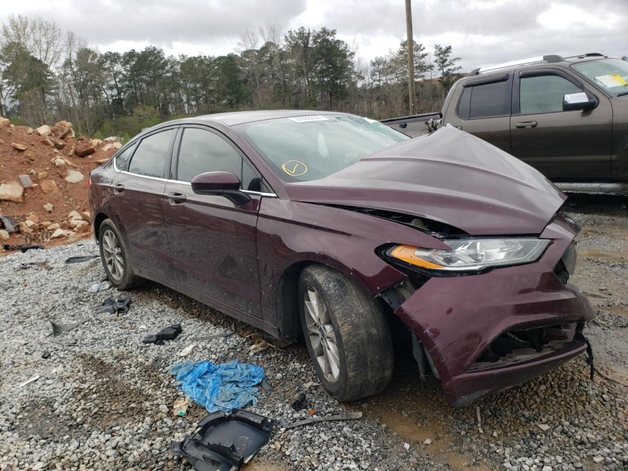 FORD FUSION SE 2017 with VIN 3FA6P0H7XHR193203 - Photo from auction