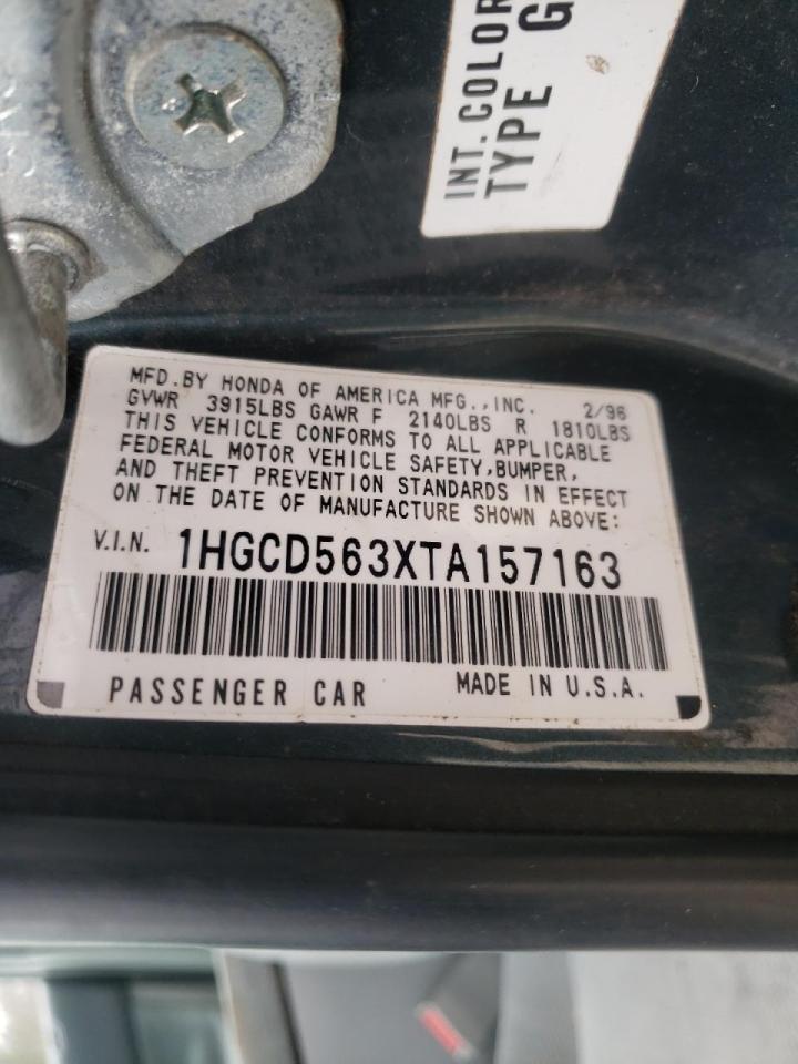 Photo 10 from auction – 1996 HONDA ACCORD with VIN 1HGCD563XTA157163