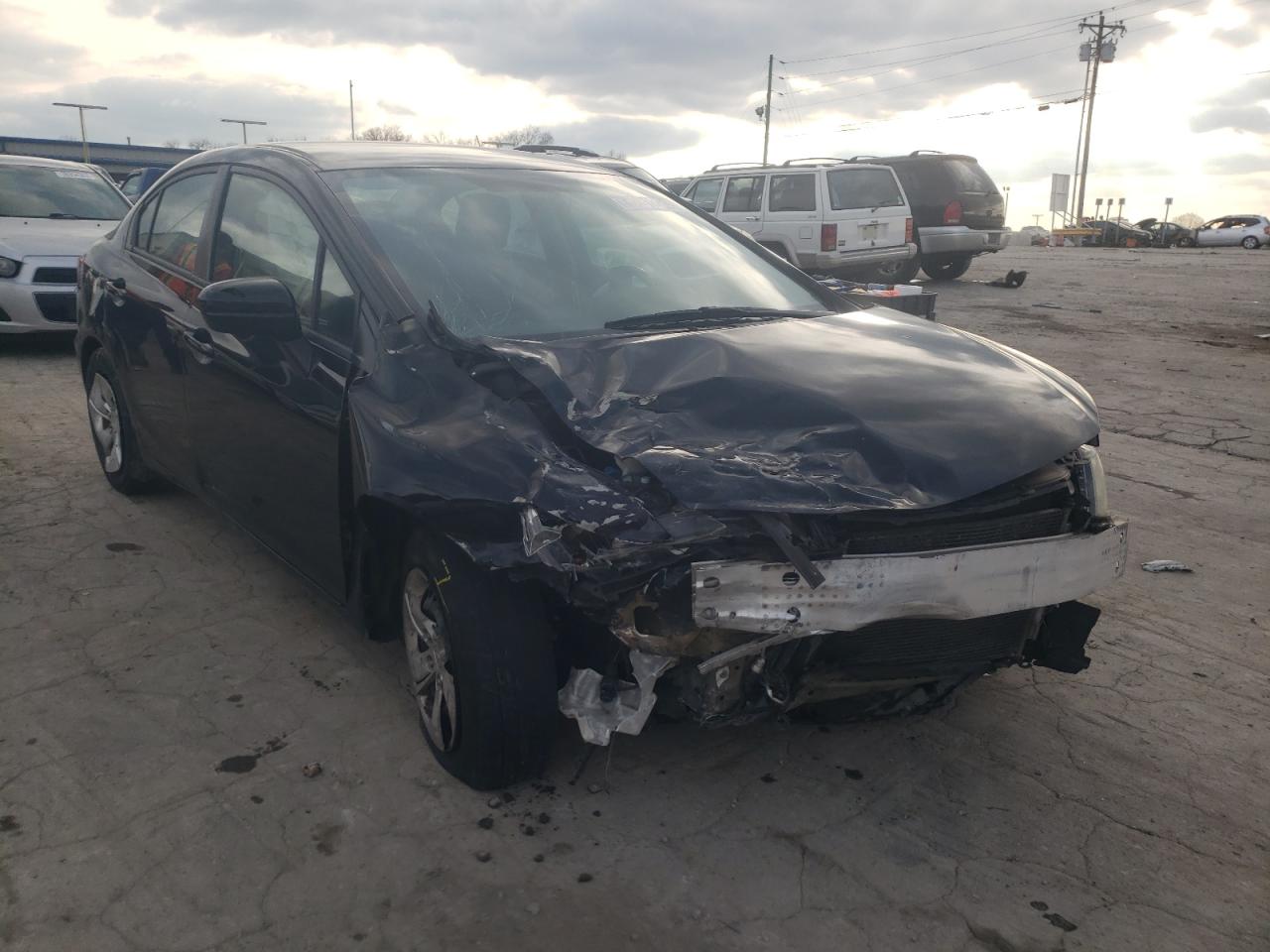 HONDA CIVIC LX 2014 with VIN 2HGFB2F58EH504173 - Photo from auction