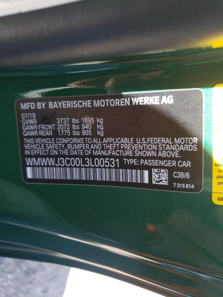 Photo 10 from auction – 2020 MINI COOPER with VIN WMWWJ3C00L3L00531