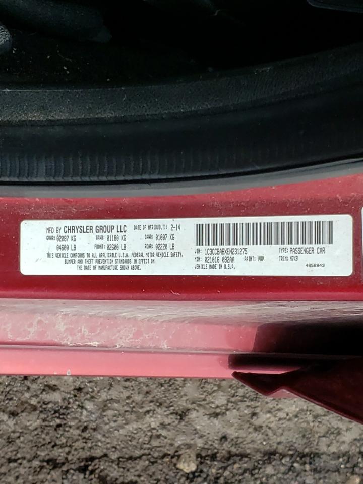 Photo 10 from auction – 2014 CHRYSLER 200 LX with VIN 1C3CCBABXEN231275