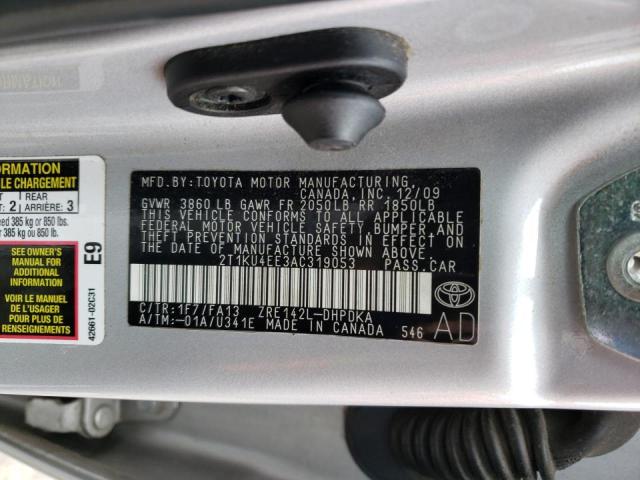 Photo 10 from auction – 2010 TOYOTA COROLLA MA with VIN 2T1KU4EE3AC319053
