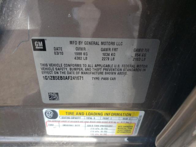 Photo 10 from auction – 2010 CHEVROLET MALIBU LS with VIN 1G1ZB5EB0AF241671