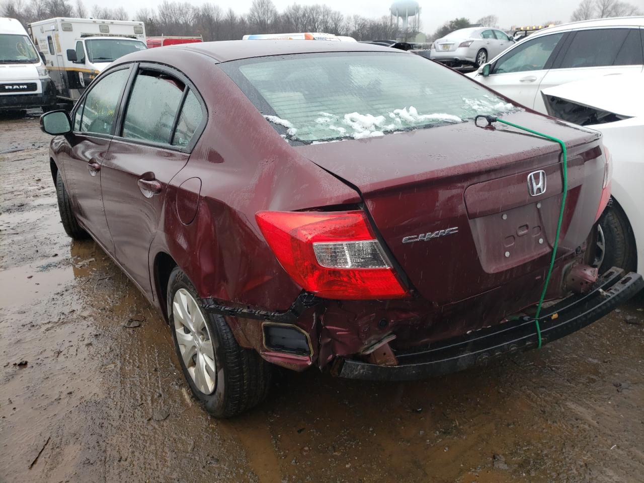 Photo 3 from auction – 2012 HONDA CIVIC LX with VIN 19XFB2F5XCE378650