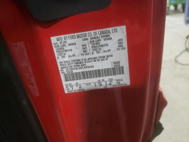 Photo 10 from auction – 2002 FORD F150 with VIN 2FTRX18L22CA95034