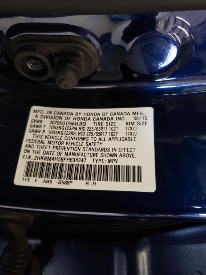 Photo 10 from auction – 2015 HONDA CR-V EX with VIN 2HKRM4H58FH634347