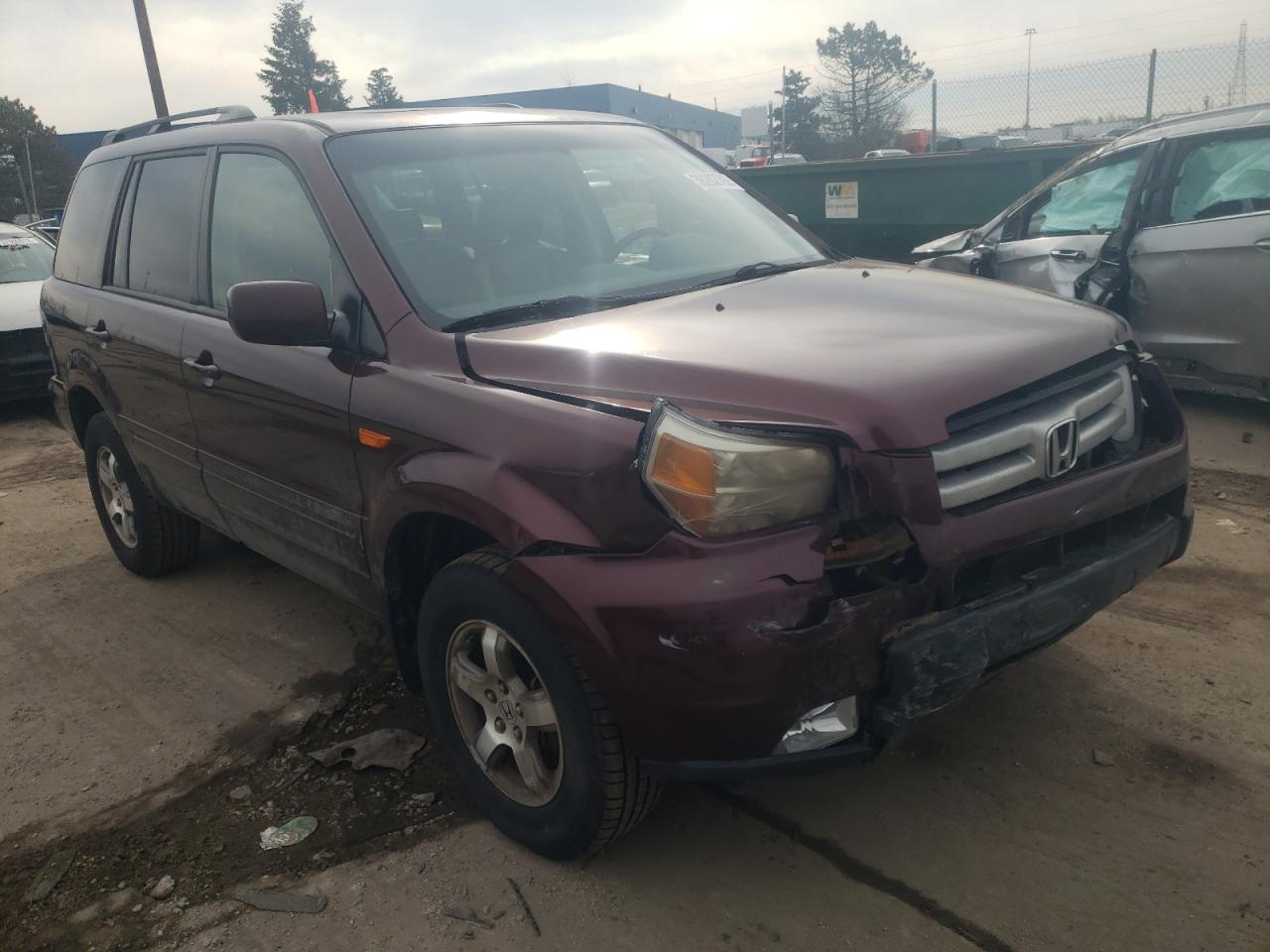 HONDA PILOT EXL 2007 with VIN 2HKYF18517H526979 - Photo from auction