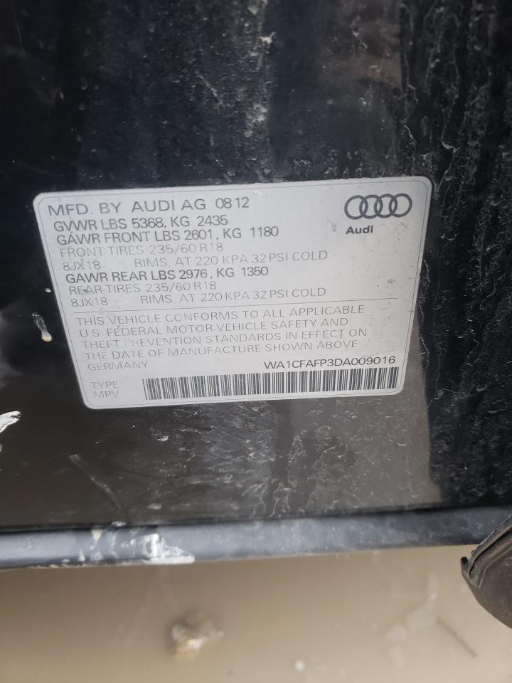 Photo 10 from auction – 2013 AUDI Q5 PREMIUM with VIN WA1CFAFP3DA009016