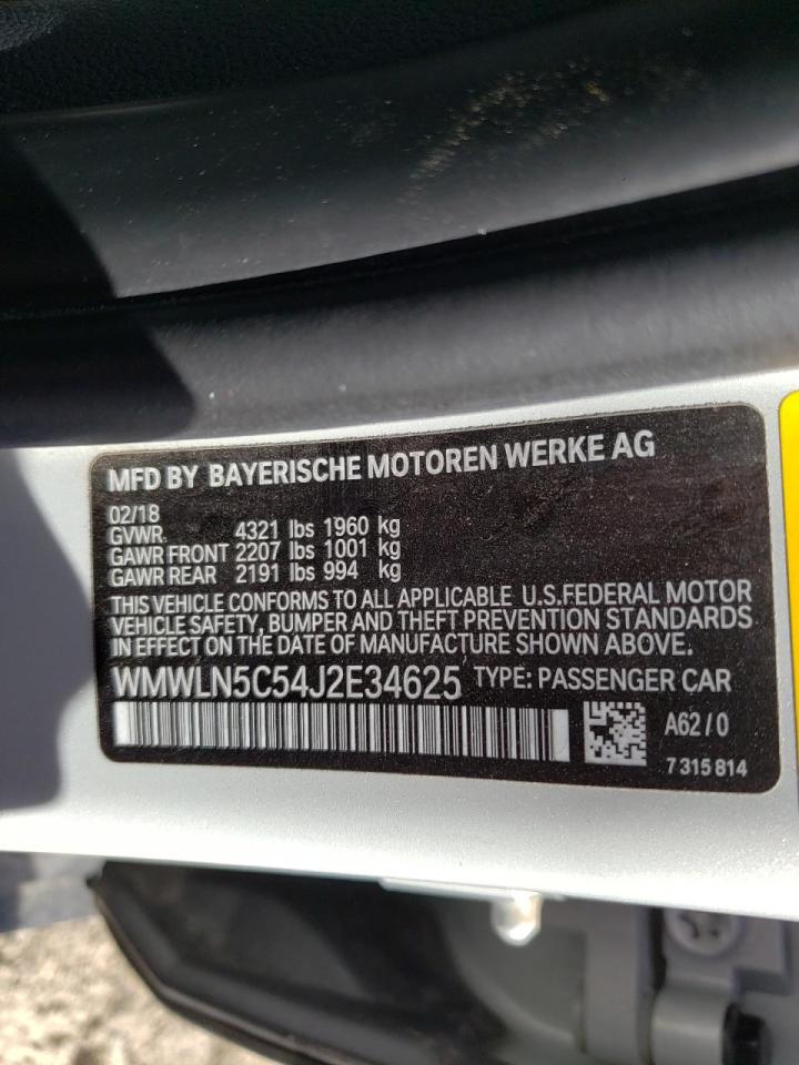 Photo 10 from auction – 2018 MINI COOPER CLU with VIN WMWLN5C54J2E34625