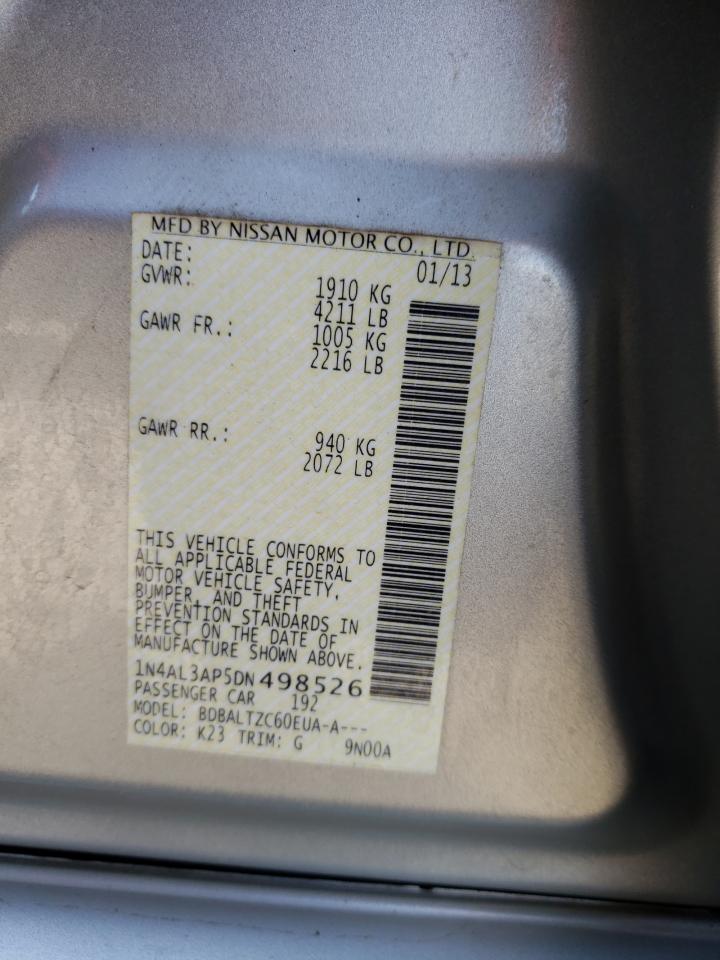 Photo 10 from auction – 2013 NISSAN ALTIMA 2.5 with VIN 1N4AL3AP5DN498526