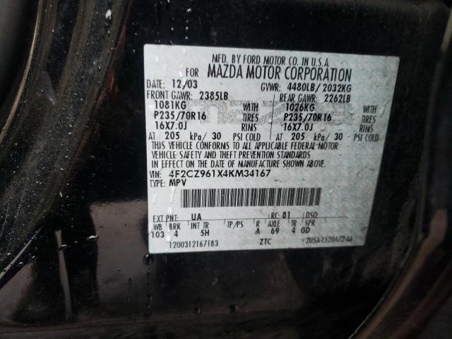Photo 10 from auction – 2004 MAZDA TRIBUTE ES with VIN 4F2CZ961X4KM34167
