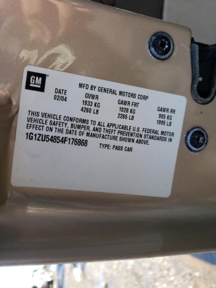Photo 10 from auction – 2004 CHEVROLET MALIBU LT with VIN 1G1ZU54854F176868