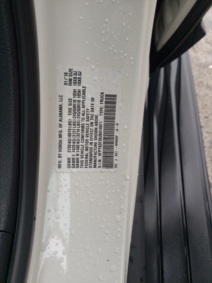Photo 10 from auction – 2018 HONDA RIDGELINE with VIN 5FPYK3F59JB014071